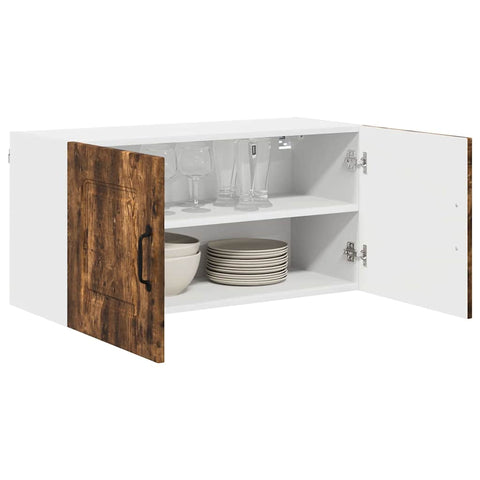 vidaXL Kitchen Wall Cabinet Smoked Oak 80 x 31 x 40 cm Engineered Wood