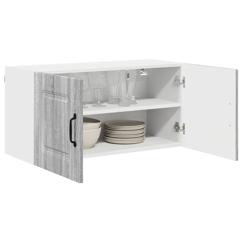 vidaXL Kitchen Wall Cabinet with Shelf Grey Sonoma 80 x 31 x 40 cm