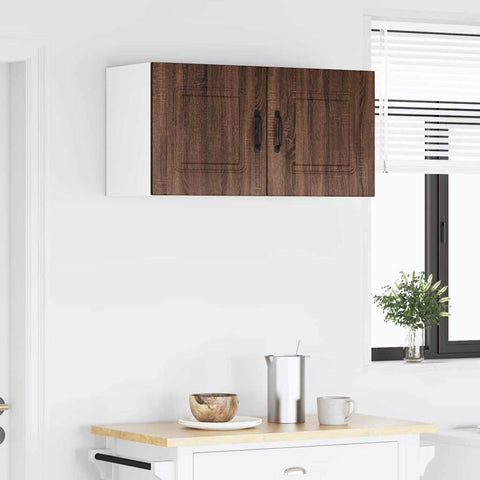 vidaXL Kitchen Wall Cabinet Brown Oak 80 x 31 x 40 cm Engineered Wood