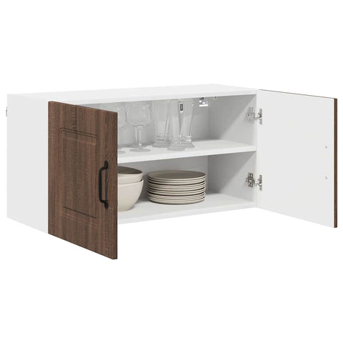 vidaXL Kitchen Wall Cabinet Brown Oak 80 x 31 x 40 cm Engineered Wood