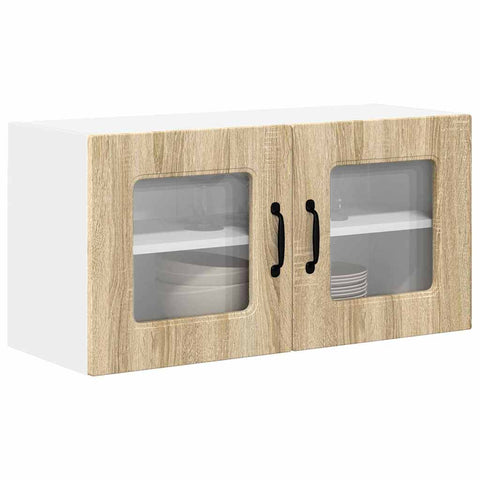 vidaXL Kitchen Wall Cabinet Sonoma Oak 80 x 31 x 40 cm Engineered Wood