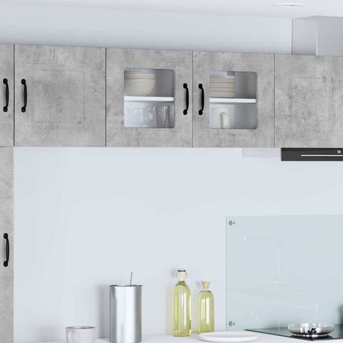 vidaXL Kitchen Wall Cabinet with Shelf Concrete Grey 80 x 31 x 40 cm