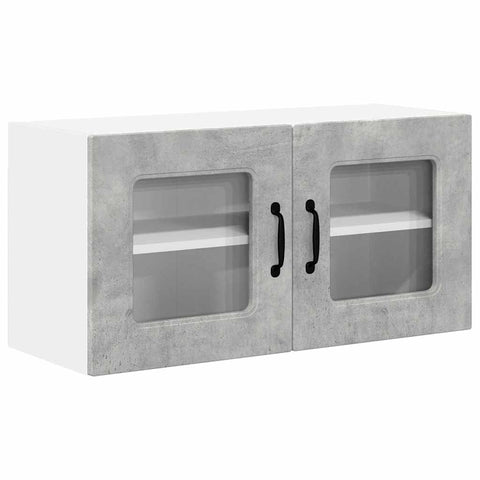 vidaXL Kitchen Wall Cabinet with Shelf Concrete Grey 80 x 31 x 40 cm