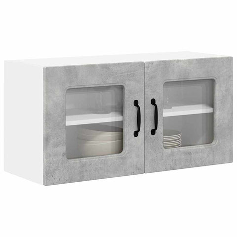 vidaXL Kitchen Wall Cabinet with Shelf Concrete Grey 80 x 31 x 40 cm