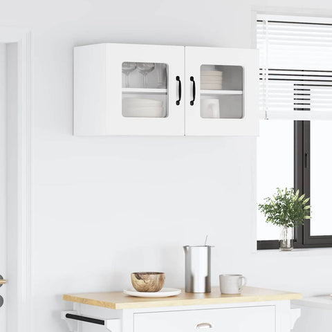 vidaXL Kitchen Wall Cabinet with Door High Gloss White 80 x 31 x 40 cm