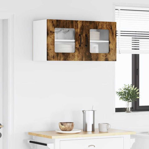 vidaXL Kitchen Wall Cabinet Smoked Oak 80 x 31 x 40 cm Engineered Wood