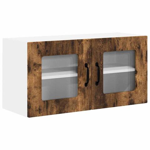 vidaXL Kitchen Wall Cabinet Smoked Oak 80 x 31 x 40 cm Engineered Wood