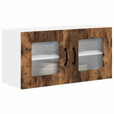 vidaXL Kitchen Wall Cabinet Smoked Oak 80 x 31 x 40 cm Engineered Wood