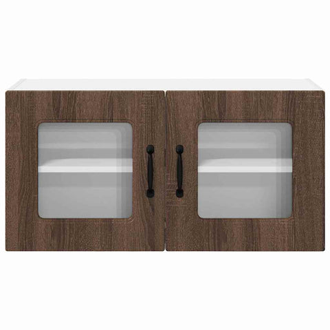 vidaXL Kitchen Wall Cabinet Brown Oak 80 x 31 x 40 cm Engineered Wood