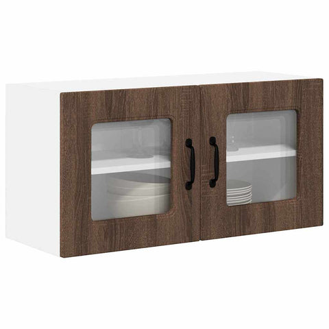 vidaXL Kitchen Wall Cabinet Brown Oak 80 x 31 x 40 cm Engineered Wood