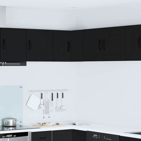 vidaXL Kitchen Wall Cabinet Black 57 x 57 x 40 cm Engineered Wood