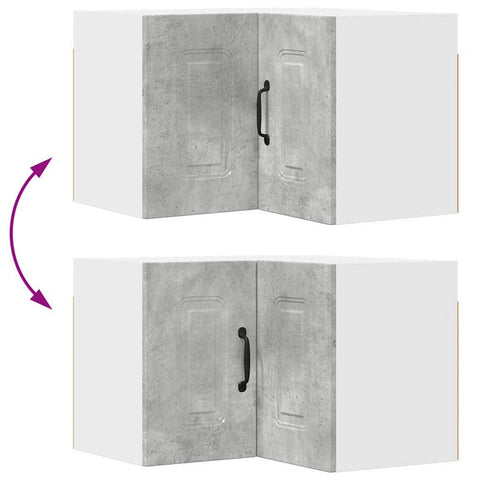 vidaXL Kitchen Wall Cabinet with Shelf Concrete Grey 57 x 57 x 40 cm