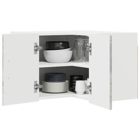 vidaXL Kitchen Wall Cabinet with Shelf Concrete Grey 57 x 57 x 40 cm