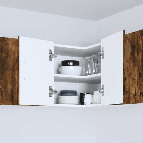 vidaXL Kitchen Wall Cabinet Smoked Oak 57 x 57 x 40 cm Engineered Wood