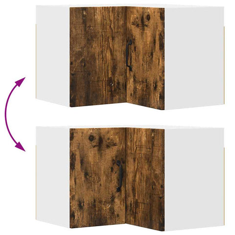 vidaXL Kitchen Wall Cabinet Smoked Oak 57 x 57 x 40 cm Engineered Wood