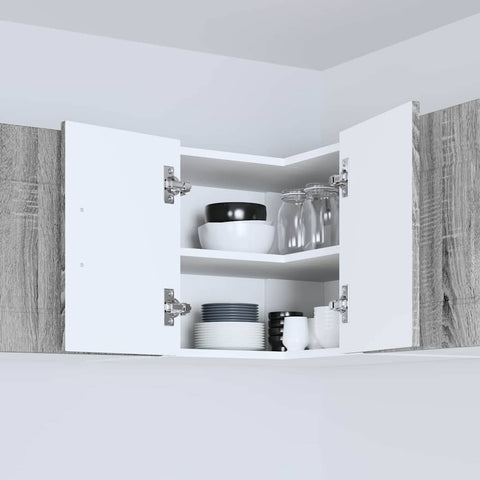 vidaXL Kitchen Wall Cabinet with Shelf Grey Sonoma 57 x 57 x 40 cm