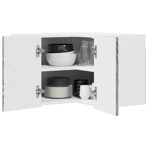vidaXL Kitchen Wall Cabinet with Shelf Grey Sonoma 57 x 57 x 40 cm