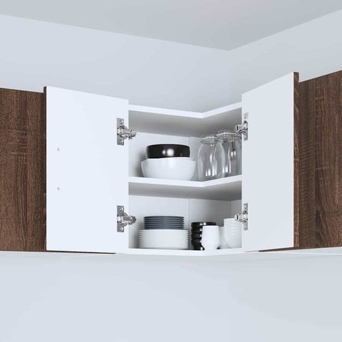 vidaXL Kitchen Wall Cabinet Brown Oak 57 x 57 x 40 cm Engineered Wood