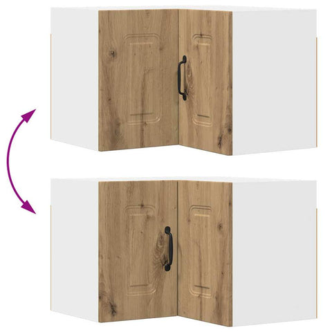 vidaXL Kitchen Wall Cabinet with Shelf Artisan Oak 57 x 57 x 40 cm