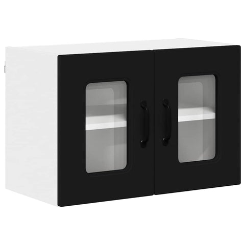 vidaXL Kitchen Wall Cabinet with Shelf 2 pcs Black 60 x 31 x 40 cm