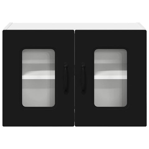 vidaXL Kitchen Wall Cabinet with Shelf 2 pcs Black 60 x 31 x 40 cm