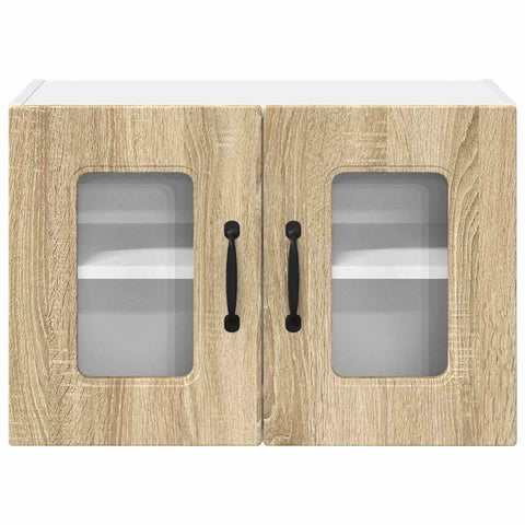 vidaXL Kitchen Wall Cabinet with Door 2 pcs Sonoma Oak 60 x 31 x 40 cm