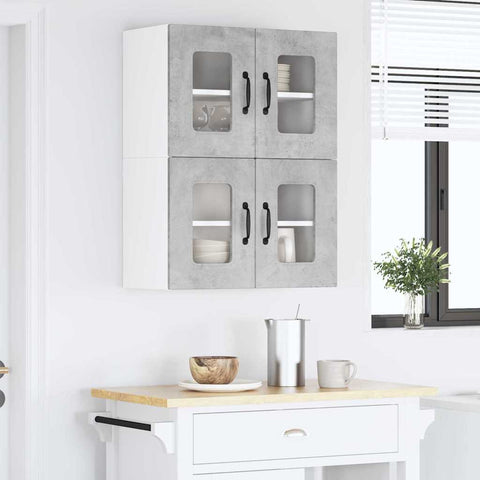 vidaXL Kitchen Wall Cabinet with Shelf Concrete Grey 60 x 31 x 40 cm