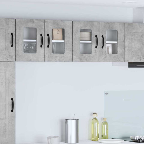 vidaXL Kitchen Wall Cabinet 2 pcs Concrete Grey 60 x 31 x 40 cm