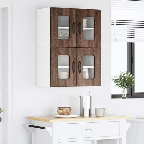 vidaXL Kitchen Wall Cabinet Brown Oak 60 x 31 x 40 cm Engineered Wood