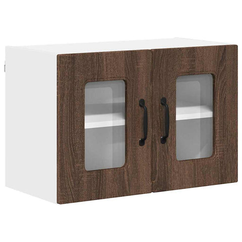 vidaXL Kitchen Wall Cabinet with Shelf 2 pcs Brown Oak 60 x 31 x 40 cm