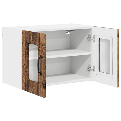 vidaXL Kitchen Wall Cabinet with Shelf 2 pcs Old Wood 60 x 31 x 40 cm