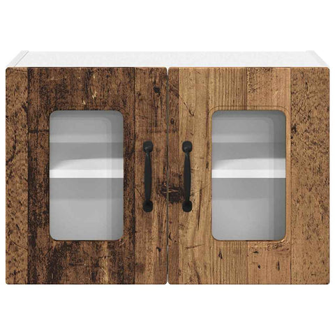 vidaXL Kitchen Wall Cabinet with Shelf 2 pcs Old Wood 60 x 31 x 40 cm