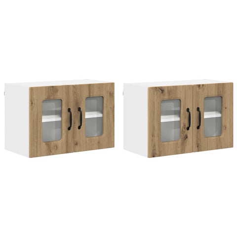 vidaXL Kitchen Wall Cabinet 2 pcs Artisan Oak 60 x 31 x 40 cm