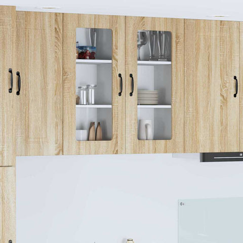 vidaXL Kitchen Wall Cabinet Sonoma Oak 40 x 31 x 80 cm Engineered Wood