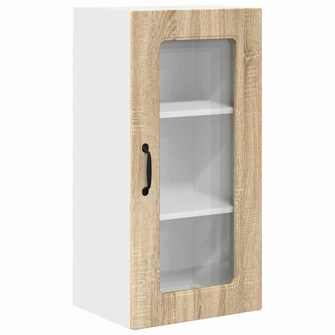 vidaXL Kitchen Wall Cabinet with Door 2 pcs Sonoma Oak 40 x 31 x 80 cm
