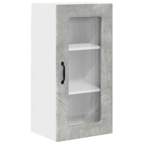vidaXL Kitchen Wall Cabinet with Shelf Concrete Grey 40 x 31 x 80 cm