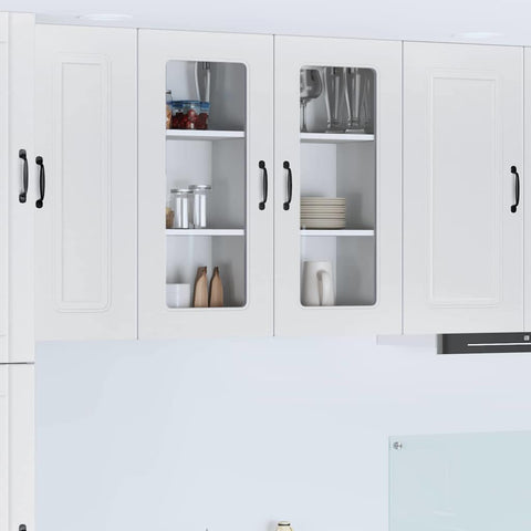 vidaXL Kitchen Wall Cabinet with Door High Gloss White 40 x 31 x 80 cm