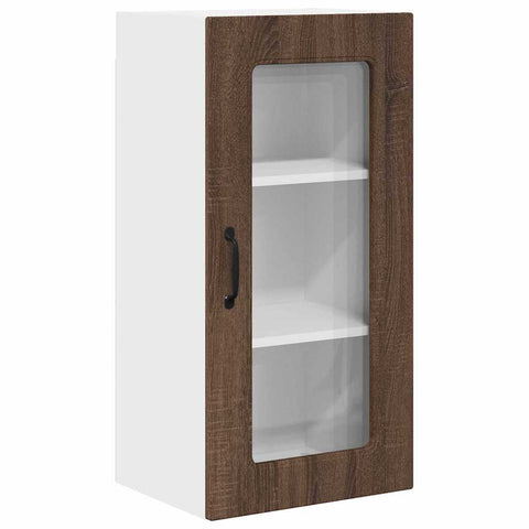 vidaXL Kitchen Wall Cabinet Brown Oak 40 x 31 x 80 cm Engineered Wood