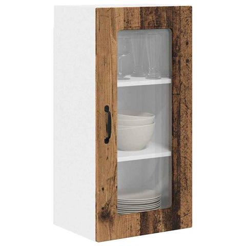 vidaXL Kitchen Wall Cabinet with Shelf 2 pcs Old Wood 40 x 31 x 80 cm