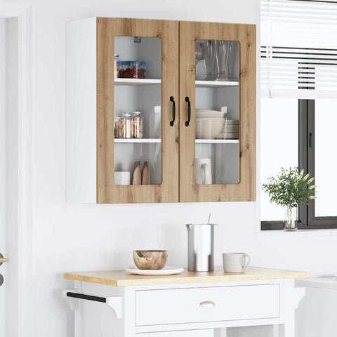 vidaXL Kitchen Wall Cabinet with Shelf Artisan Oak 40 x 31 x 80 cm