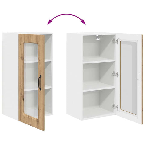 vidaXL Kitchen Wall Cabinet with Shelf Artisan Oak 40 x 31 x 80 cm