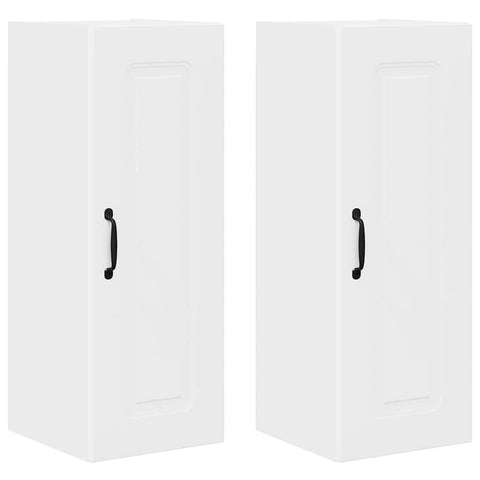 vidaXL Kitchen Wall Cabinet with Shelf 2 pcs White 30 x 31 x 80 cm