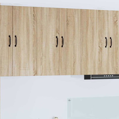 vidaXL Kitchen Wall Cabinet with Door 2 pcs Sonoma Oak 30 x 31 x 80 cm