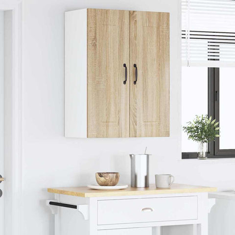 vidaXL Kitchen Wall Cabinet with Door 2 pcs Sonoma Oak 30 x 31 x 80 cm