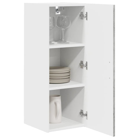 vidaXL Kitchen Wall Cabinet with Shelf Concrete Grey 30 x 31 x 80 cm