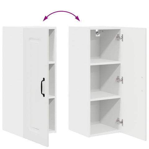 vidaXL Kitchen Wall Cabinet with Door High Gloss White 30 x 31 x 80 cm