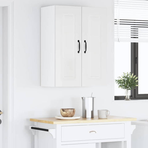 vidaXL Kitchen Wall Cabinet 2 pcs High Gloss White 30 x 31 x 80 cm