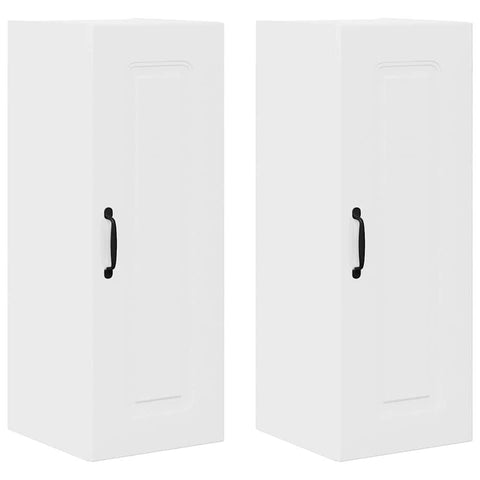 vidaXL Kitchen Wall Cabinet 2 pcs High Gloss White 30 x 31 x 80 cm