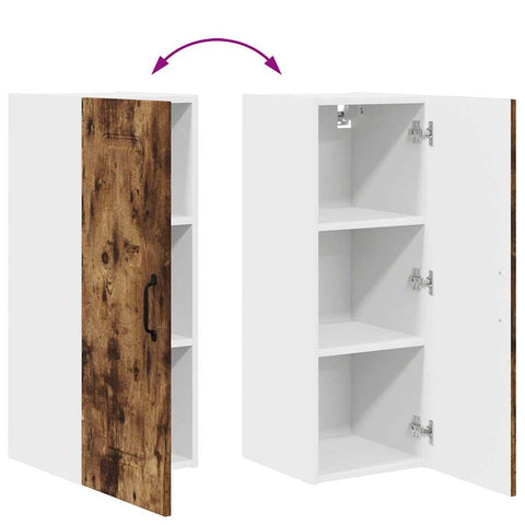 vidaXL Kitchen Wall Cabinet Smoked Oak 30 x 31 x 80 cm Engineered Wood