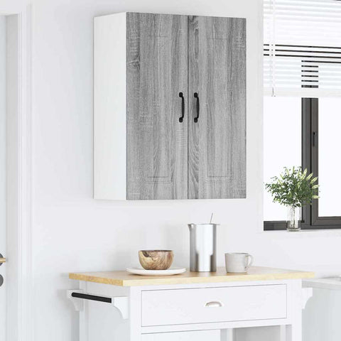 vidaXL Kitchen Wall Cabinet with Shelf Grey Sonoma 30 x 31 x 80 cm